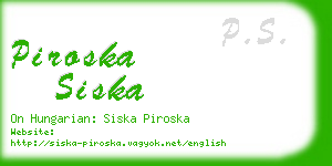 piroska siska business card